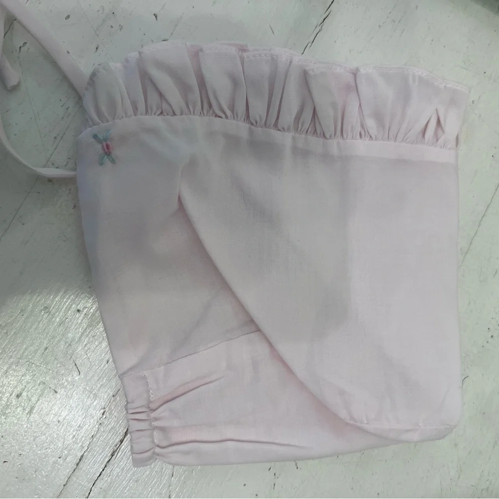 Pink Ruffled Bonnet - Picture 2 of 3